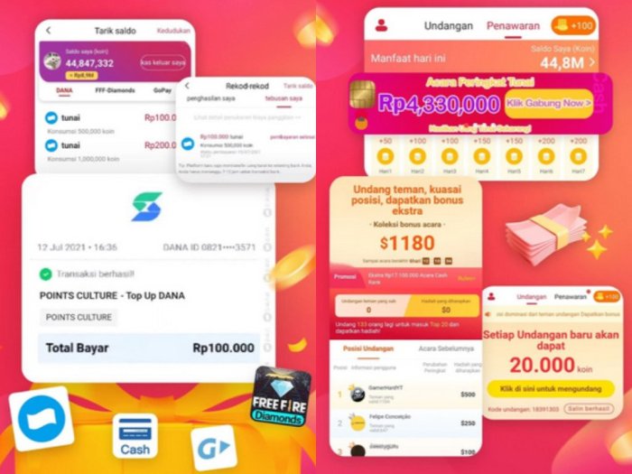 Aplikasi Penghasil Uang Tanpa Deposit dan Tanpa Top Up